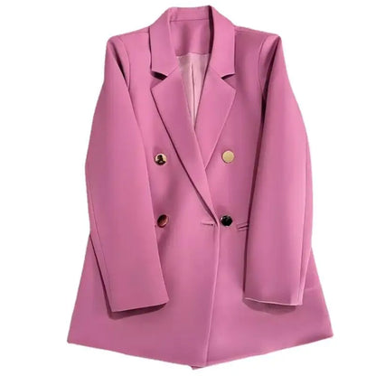 Women's Casual  Jaet Coat 22 Colors Small Suit Outerwear Long Sve Commute Sle Pure Color Spring Season