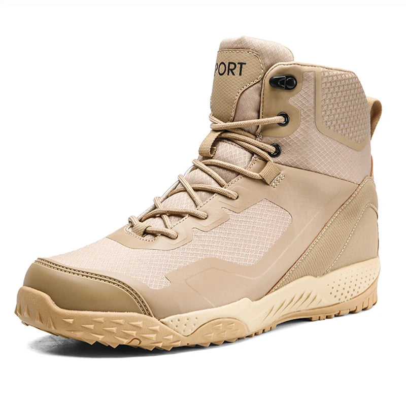 New Men Tactical Boots Waterproof Outdoor Casual Ankle Man Boot Desert Military Climbing Hunting Work Safety Hiking Male Shoes
