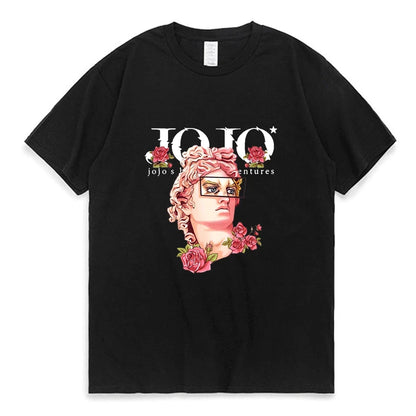 Anime Jojo 7 Steel Ball Run Charlie Kirk & Gyro Zeppeli Graphic Cotton Unisex Shirt 2026 Summer New Y2k Short Sleeve T Shirt