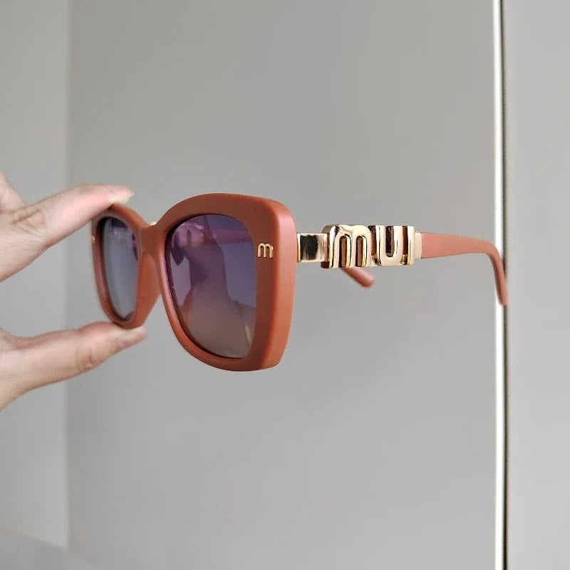 Ins Big Square Polarized Sunglasses 2025 New Fashion Women Men High-end Letters Sun Glasses Ladies Trendy Gafas De Sol UV400