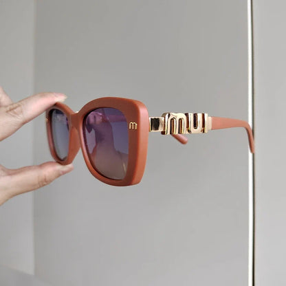 Ins Big Square Polarized Sunglasses 2025 New Fashion Women Men High-end Letters Sun Glasses Ladies Trendy Gafas De Sol UV400