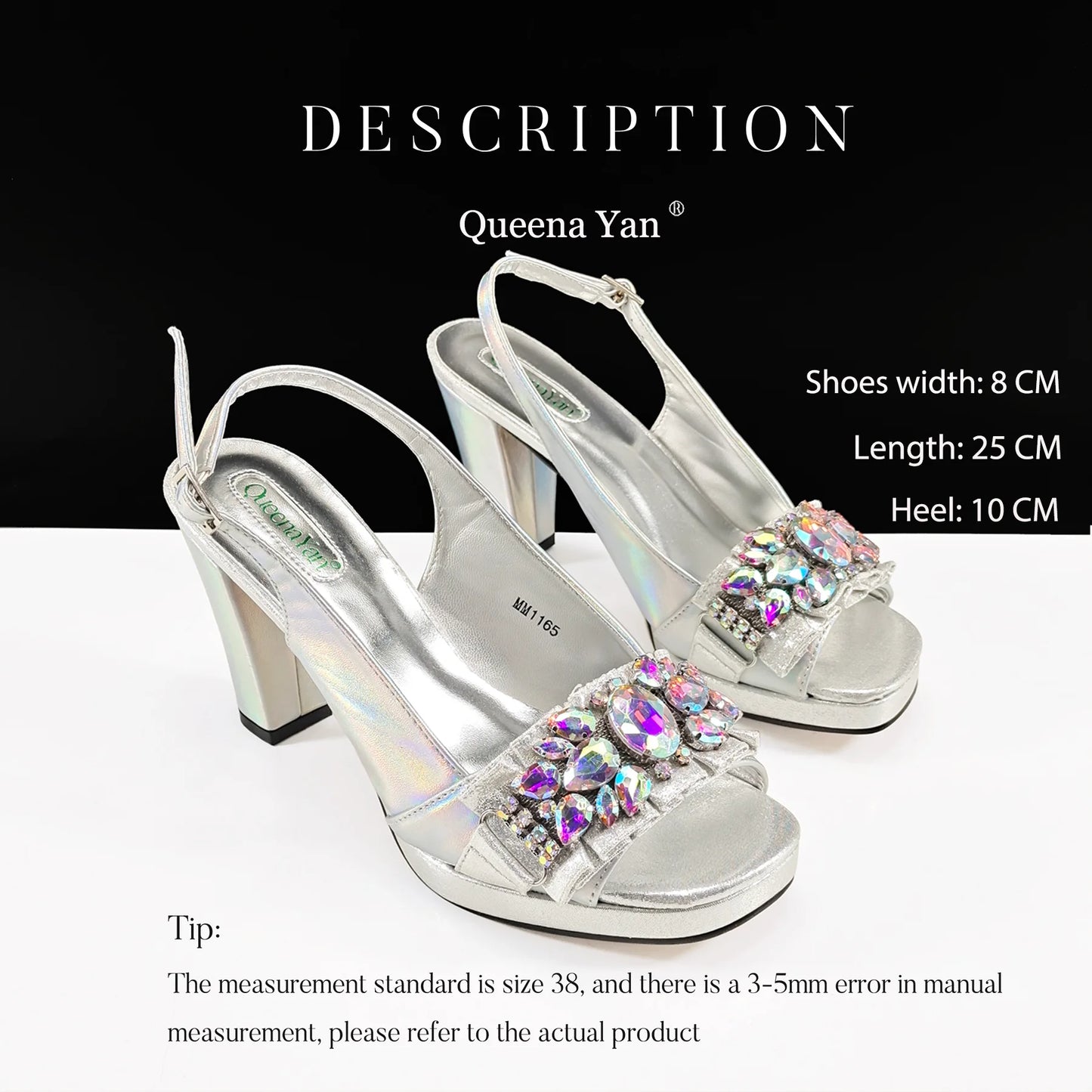 Spot goods INS Gold Color Elegant Women Heels Shoes and Bag Set Decoration Rhinestones Women High Heels Shoes