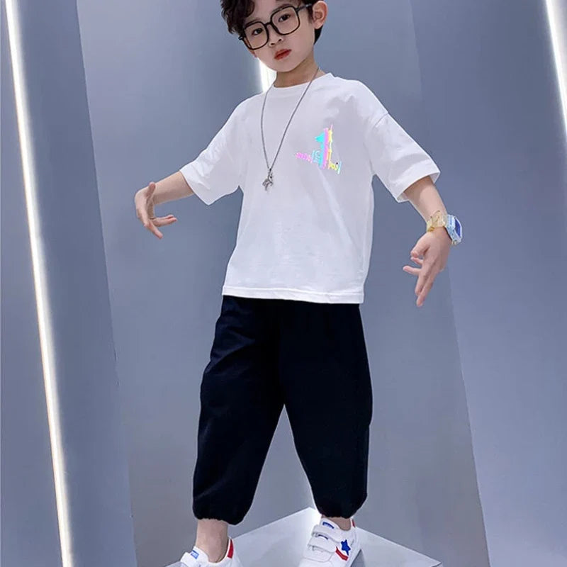 Printing Boys Wear Kid Costume Home Clothing Men's Children's Sets 8 To 10 Year Old Boy Clothes Kids Casual Summer Suit Baby Set