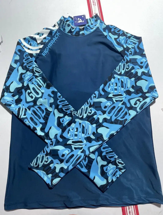 New Summer Men's Rashguard Snorkeling Long Sleeve Surfing Shirts Sunscreen Surf Sweatshirt UV Protection RightTrack Swimwear
