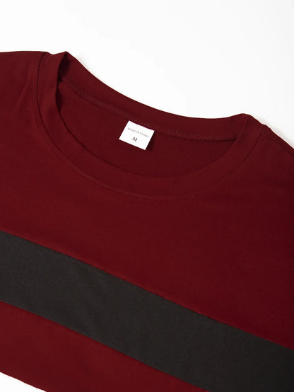 2026 Autumn Men's T-Shirt Clothing Fashion Oversized Crew Neck Long Sleeve T-Shirt Top Simple Casual Stripe T-Shirts For Men
