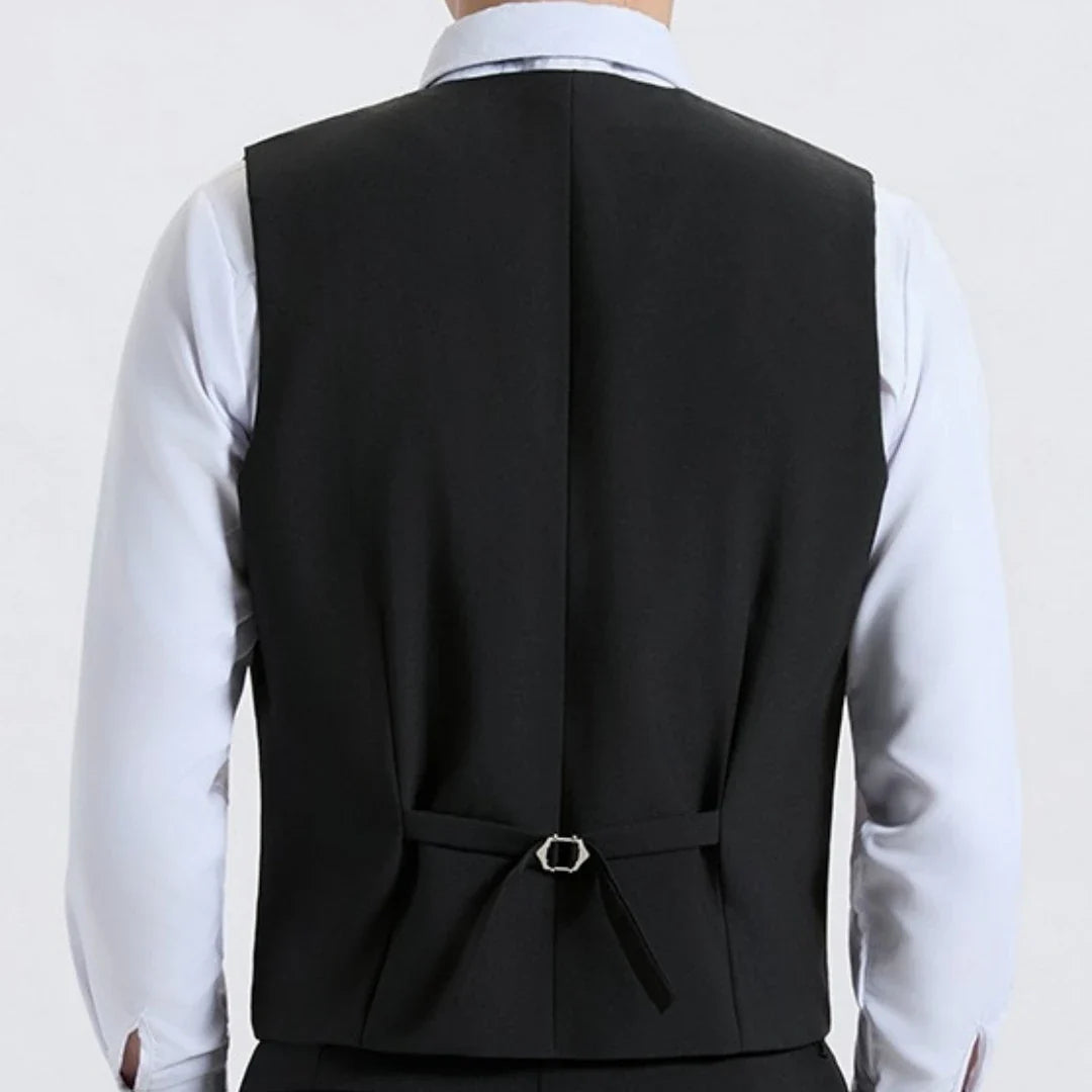 Men Vest Gray With Lapel Double Breasted Solid Waistcoat For Wedding Banquet Office Business Work Casual Daily Men Suit Vest
