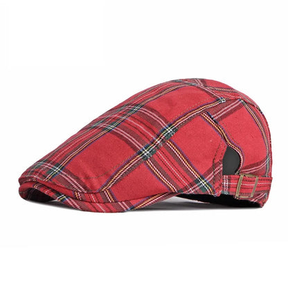 Colorful Plaid Forward-Caps for Men and Women Fashionable Baseball Caps Berets British Newsboy Hats Artist Hats
