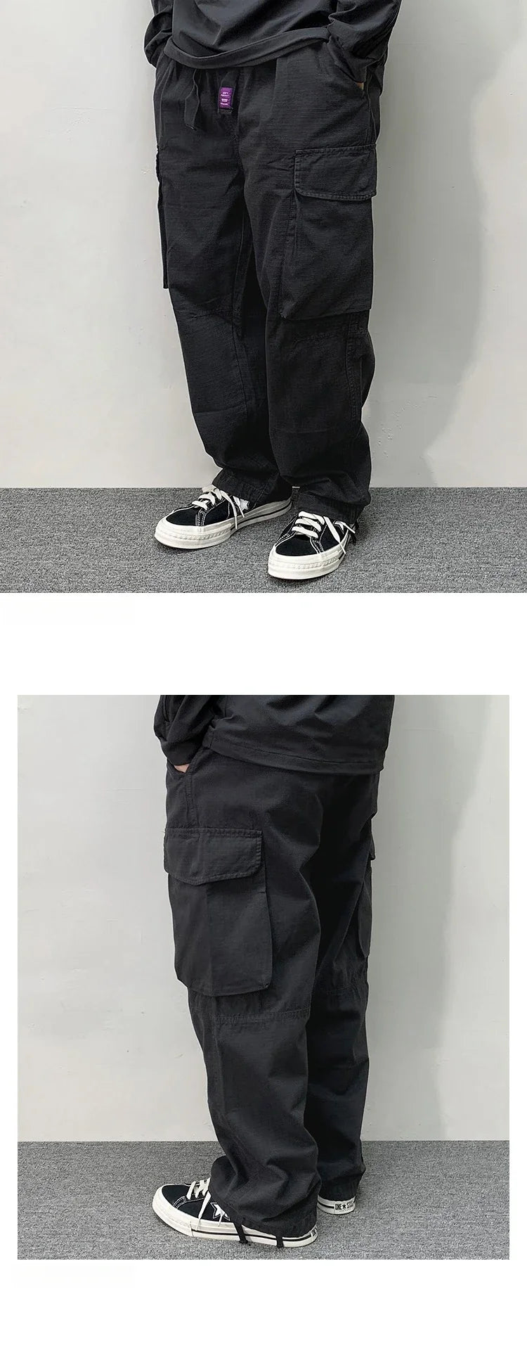 High Quality Cotton Cargo Pants Mens Clothing Plus Size Casual Pants Japanese Harajuku Casual Tactical Joggers Baggy Trousers