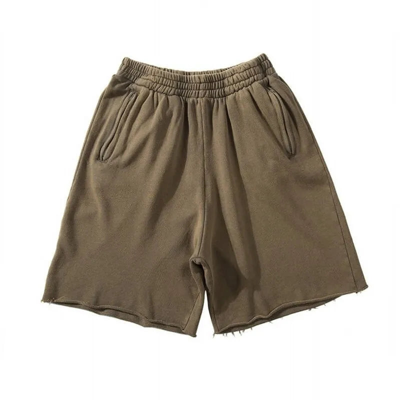 Summer Outdoor Surfing Training Cotton Sport Grey Shorts Men's Loose Soft High Street Motorcycle Casual Running Shorts