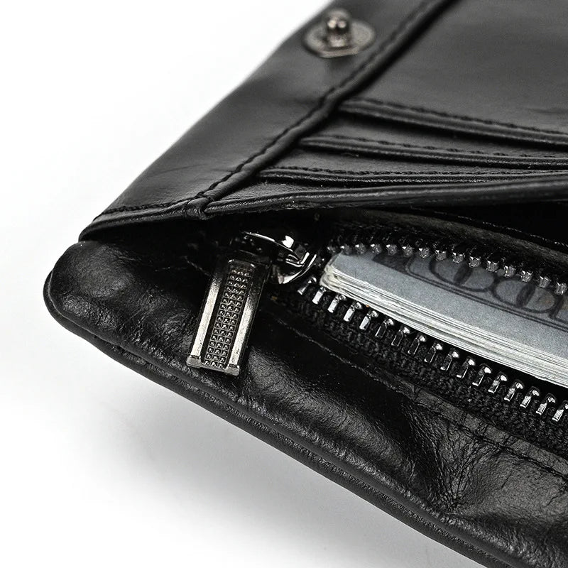 Men Card Holder Geestock Men's Wallet Rfid Credit Card ID Short Wallet Fashion Multi Card Retro Cowhide Coin Purse Casual wallet