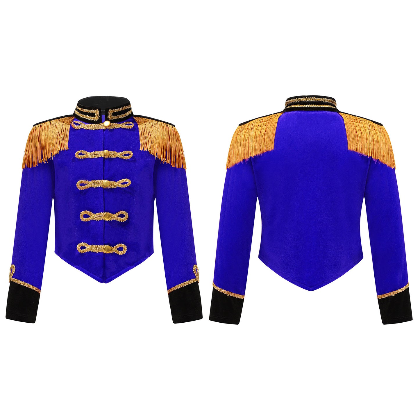 Kids Girls Boys Drum Major Costume Marching Band Uniform Ringleader Drummer Halloween Cosplay Performance Prince Costume