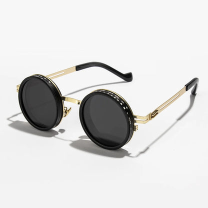 Cycling Polarized Round Sunglasses ND9 Adjustable Dimming Sun Glasses Women Retro Punk Style Fishing Eyeglasses Outdoor Shades