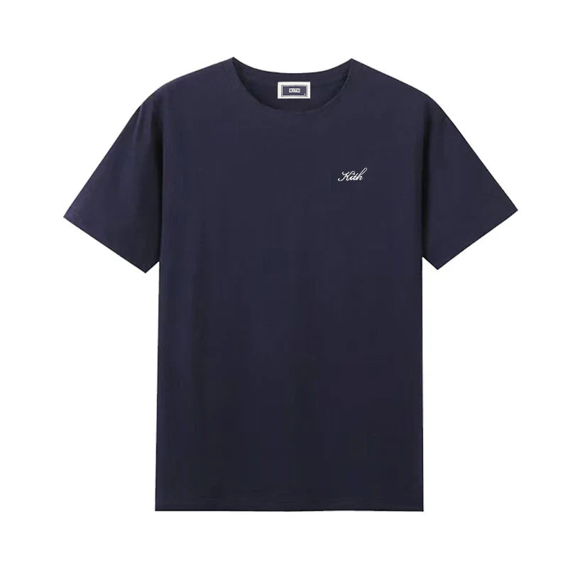 Summer Exported to Japan Korean Cotton Men Women T-shirt Embroidery letter Logo Couple Casual Loose O-Neck Short Sleeve Tees