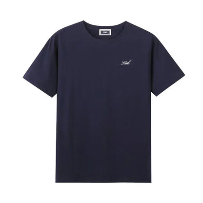 Summer Exported to Japan Korean Cotton Men Women T-shirt Embroidery letter Logo Couple Casual Loose O-Neck Short Sleeve Tees