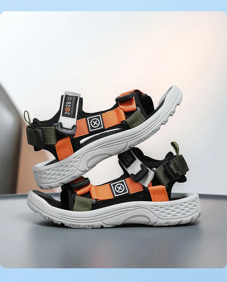 Children's Sandals Boys Girls Breathable Summer Sport for Outdoor Beach Shoes Open-Toe Comfortable Walking Sandalies Size 30-38