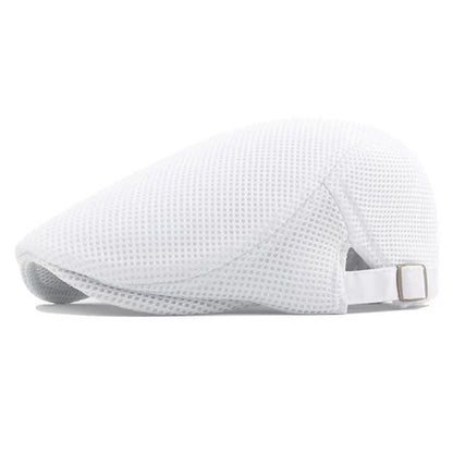 Men Mesh Newsboy Caps British Painters Hats Spring and Summer Ventilate Berets Adjustable Flat Cap Hip Hop Berets