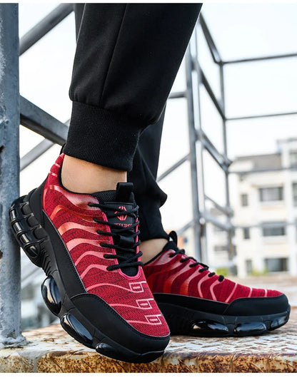 New 2024 Fashion Steel Toe Work Safety Shoes For Men Anti-smash Anti-puncture Indestructible Sneakers Protective Male Footwear