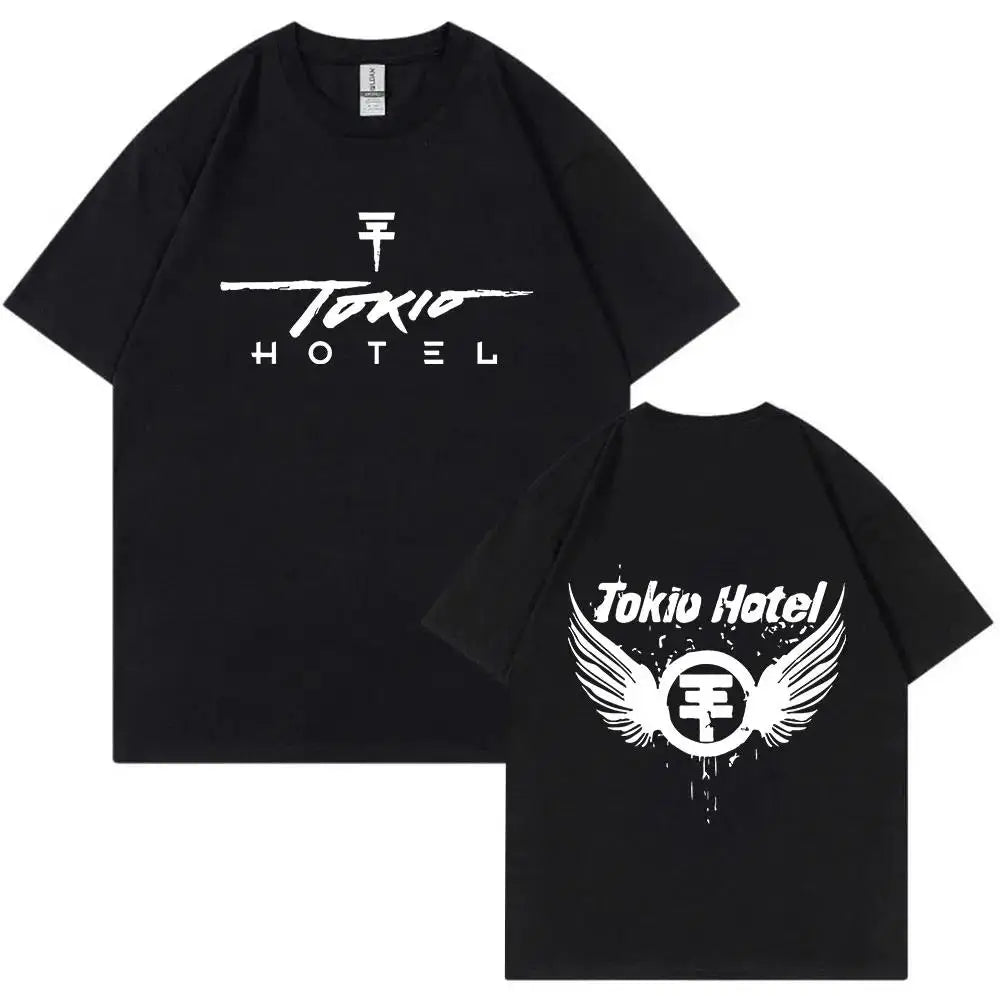 Rock Band Tokio Hotel Kaulitz Graphic Print T Shirt Fashion Punk Short Sleeve  Casual Hip op Streetwear Plus Size T Shirt Women