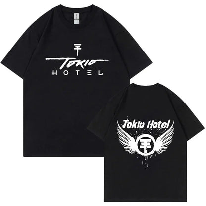 Rock Band Tokio Hotel Kaulitz Graphic Print T Shirt Fashion Punk Short Sleeve  Casual Hip op Streetwear Plus Size T Shirt Women