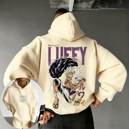 One Piece Men's Hoodie Sweatshirt Monkey D. Luffy Japan Anime Spring Autumn and Winter Boys Long-sleeved Parent-child Outfit