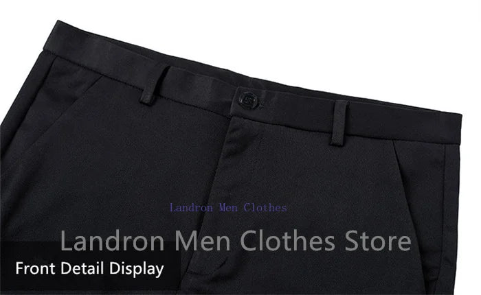 Formal Dress Suit Pants Tall Men 190CM Business Black Blue Plus Size 40 42 44 46 Extra Long Lengthened Straight Office Trousers