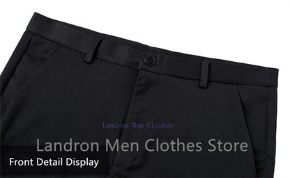 Formal Dress Suit Pants Tall Men 190CM Business Black Blue Plus Size 40 42 44 46 Extra Long Lengthened Straight Office Trousers