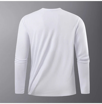 Reflective Sport Gym T Shirt Men Quick Dry Running Bodybuilding Shirts Men Long Sleeve Fitness Pullover Top Spring Autumn