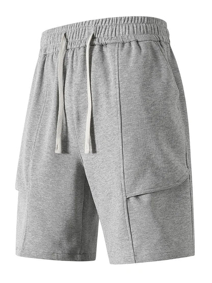 Summer Men's Knit Casual Shorts Cotton-Blend Cool Comfort Sport Shorts Relaxed-Fit Gym Shorts Asian Size M-4XL