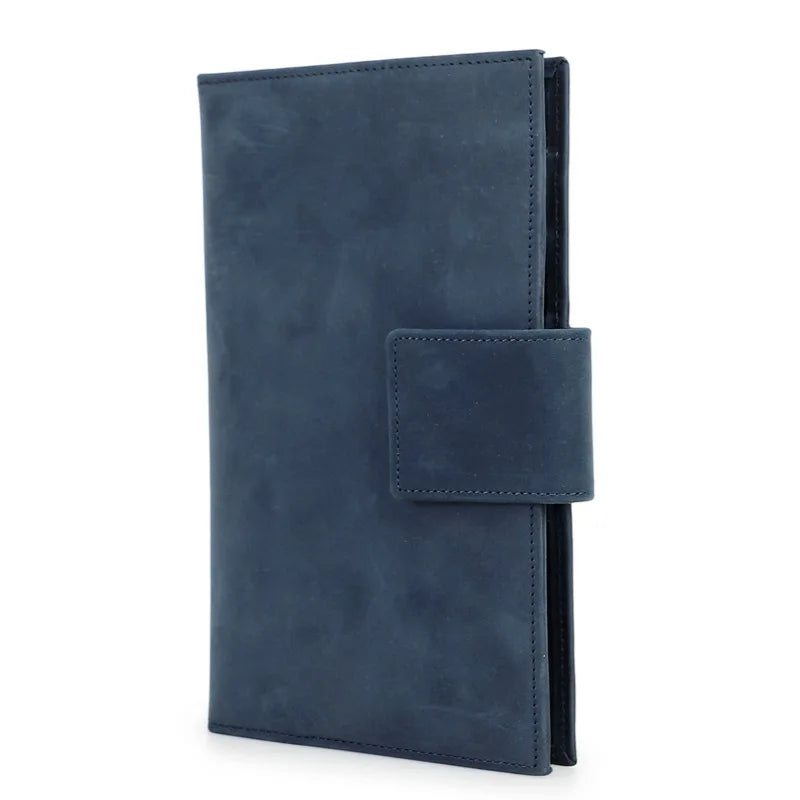 RFID genuine leather passport clip Air tag anti loss family travel passport bag  wallet women clutch purse  slimwallet