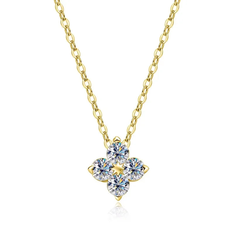 D VVS1 Moissanite Pandent Necklace GRA Certified 0.4ct Lab Diamond s925 Sterling Silver Dainty Necklaces for Women