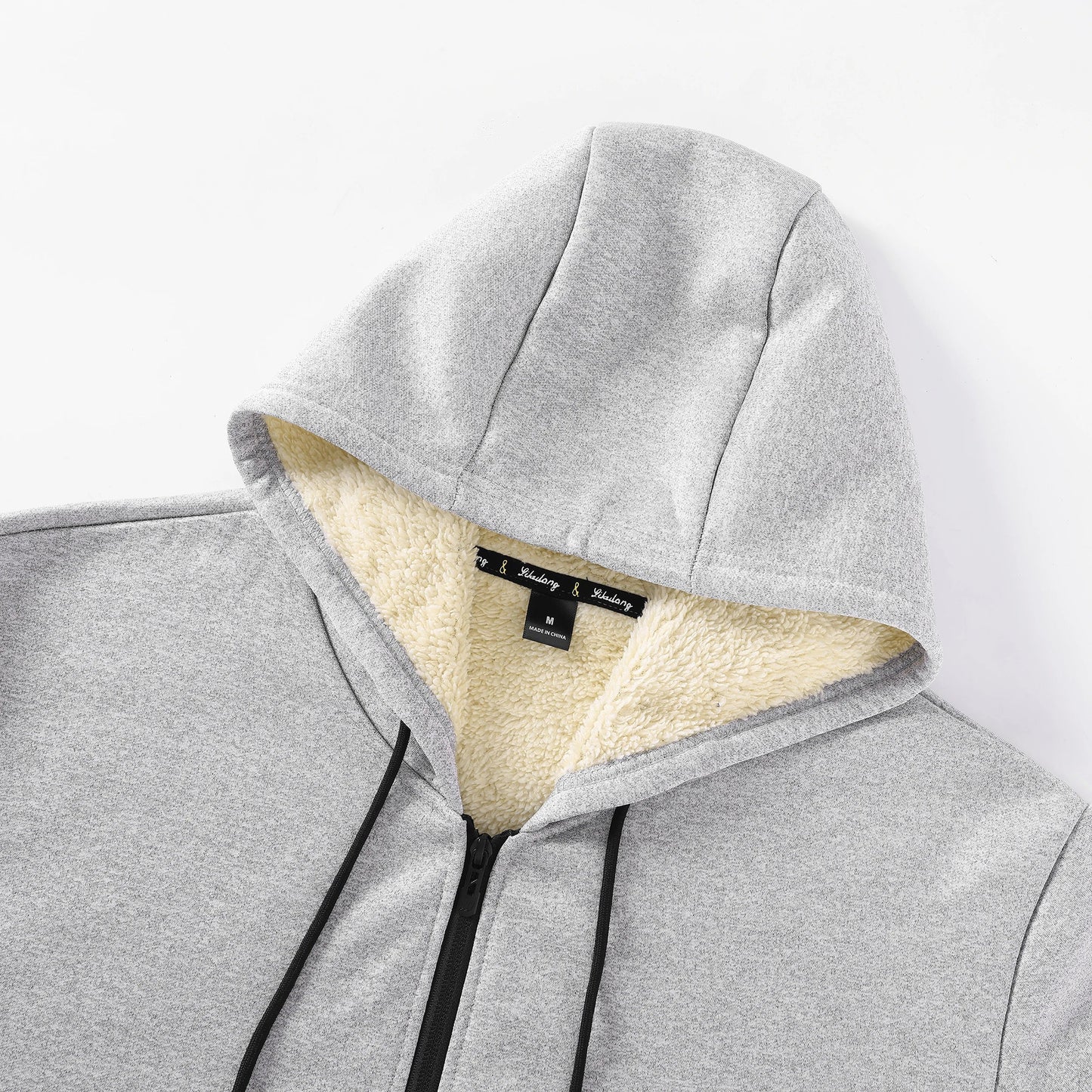 Winter Fleece Jacket Men's Casual Thickened Wool Jacket Warm Zipper Hoodies Cardigan Sports Long Sleeve Sweatshirts Hooded Coat