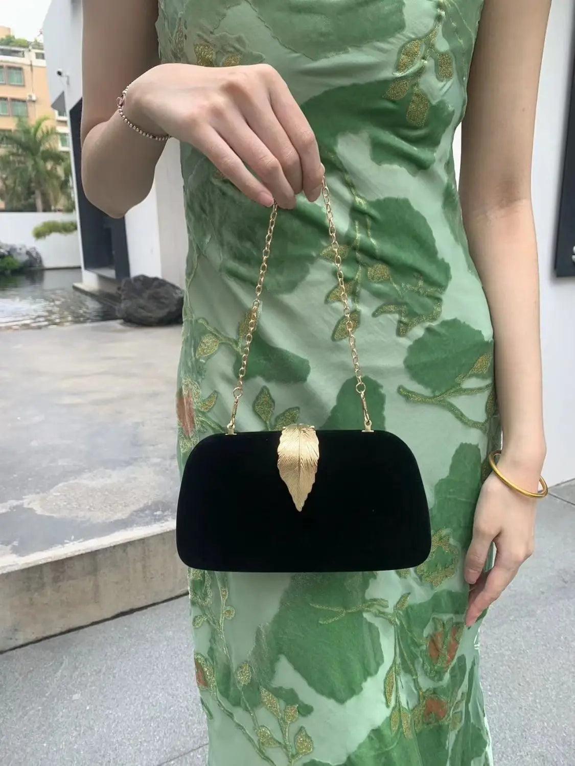 New Velvet Evening Bag Sparkling Diamond Women's Bag Suede High-Quality Texture Party Gathering Evening Bag