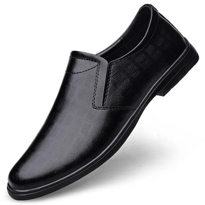 Casual Lightweight Men's Genuine Leather Loafers All-match Fashion Business Shoes Comfortable Men's Walking Shoes Mens Flats