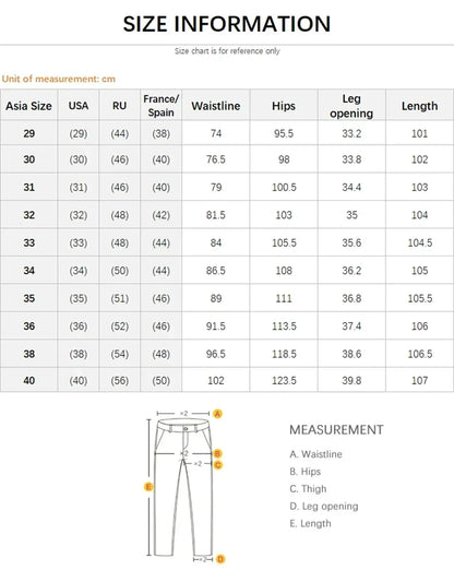 Men's Thicken Fleece Straight Jeans Winter Business Casual Stretch Denim Pants Warm Plush Brand Trousers Pans Male Classic