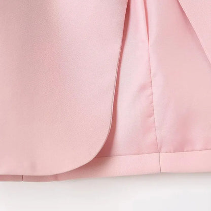 Women Fashion Office Wear Open Blazer Coat Vintage Long Pleated Sleeves Flap Pockets Female Outerwear Chic Tops
