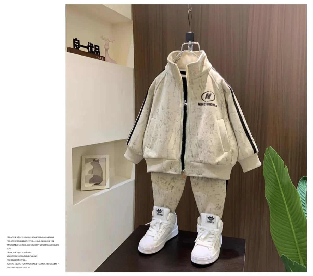 Children's Thick Clothing Boys Casual Set 2026 New Boys Long Sleeved Zipper Spring Autumn Cotton Kid Boy 2pcs Set Kids Outfits