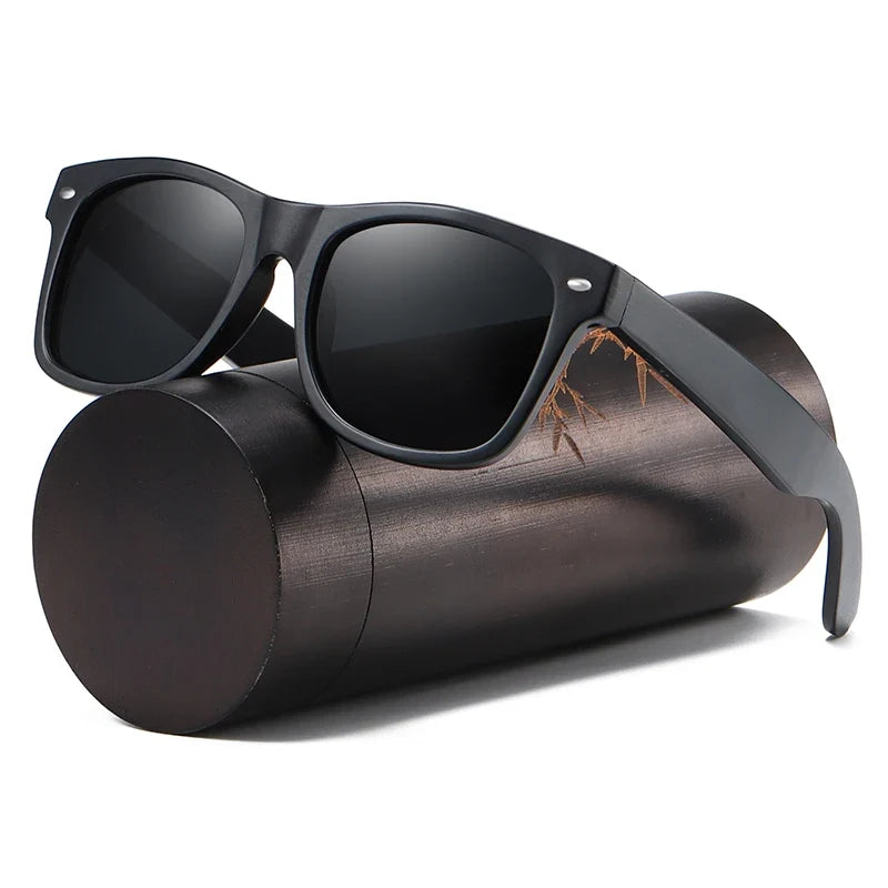 Natural Bamboo and Wooden Sunglasses VIP Manual Polarized Glasses Luxury Brand Environmental Degradable Glasses Gift Box