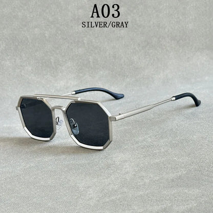 Metal Punk Square Sunglasses For Men Luxe Vintage Steampunk Sunglasses Women Trendy Retro Fashion Glasses Gafas De Sol Hombre