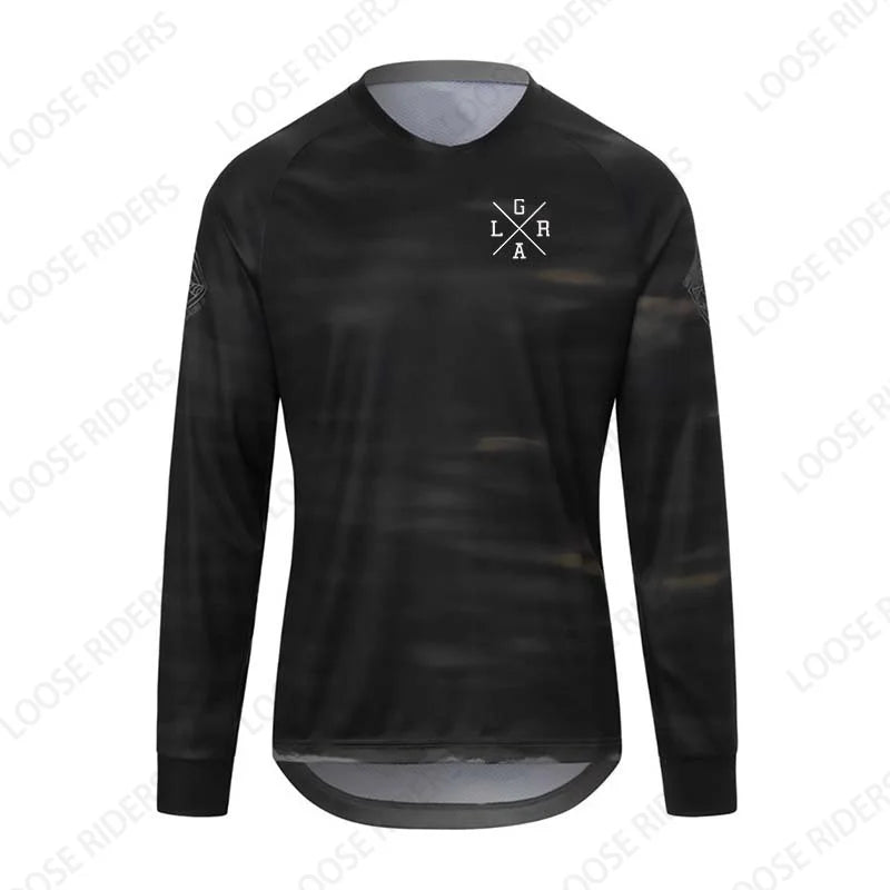 Men's Motorcycle Lrga Jersey MTB BMX Mountain Bike T-Shirt Long Sleeve Downhill Loose Rider Jersey MX Endurance Race Clothing