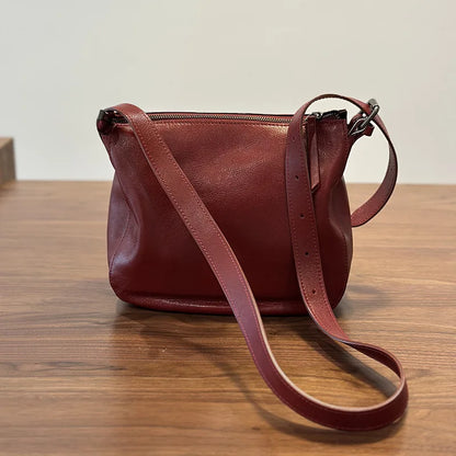 Simple Genuine Leather Women's Shoulder Bags 2026 New Nature Soft Cowhide Solid Color Versatile Crossbody Bags