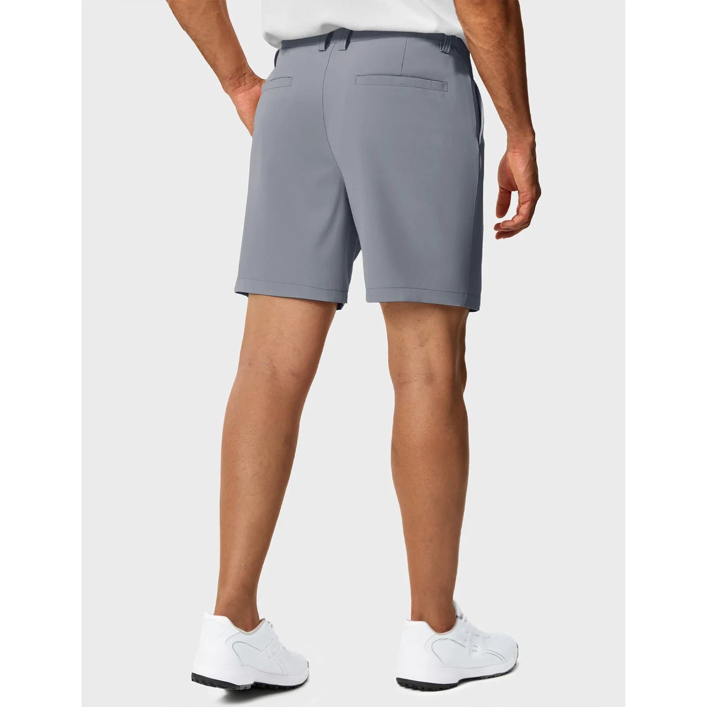 Men’s 7” Golf Shorts Lightweight Stretch Quick Dry Wrinkle Resistant Hidden Zipper Ball Pocket Travel Shorts Versatile