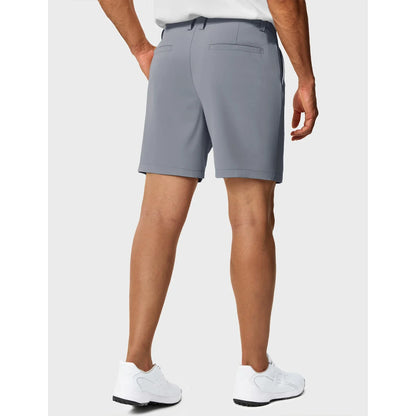 Men’s 7” Golf Shorts Lightweight Stretch Quick Dry Wrinkle Resistant Hidden Zipper Ball Pocket Travel Shorts Versatile