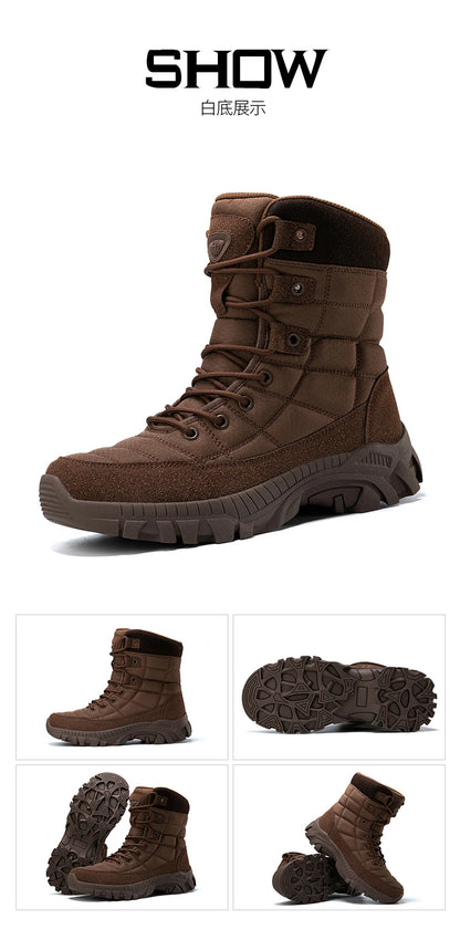 Men's Tactical Boots Ankle Outdoor Hiking Desert Boots Sports Climbing Shoes Military Work Waterproof Work Safety Hunting Shoes