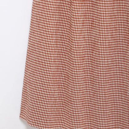 Dress for Women Fashion Summer New Plaid Fold Sleeveless O-neck Midi Vest Dresses French Chic Female Evening Clothing