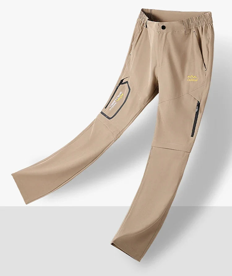 Men Summer UV-Proof Thin Pants SoftShell Outdoor Waterproof Camping Trekking Hiking Fishing Cycling Climbing Detachable Trousers
