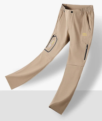 Men Summer UV-Proof Thin Pants SoftShell Outdoor Waterproof Camping Trekking Hiking Fishing Cycling Climbing Detachable Trousers