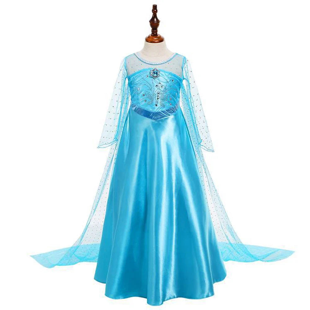 Elsa Dress for Girls Birthday Princess Dress For Kids Halloween Carnival Easter Party Cosplay Girls Costume