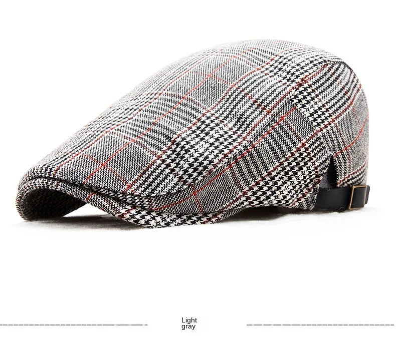 Men's Women's Beret Herringbone Flat Ivy Newsboy Hat Wool Blend Gatsby Cabbie Adjustable Cap