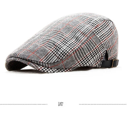 Men's Women's Beret Herringbone Flat Ivy Newsboy Hat Wool Blend Gatsby Cabbie Adjustable Cap