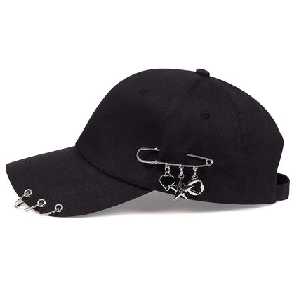 Unisex Star Iron Ring Baseball Caps Spring and Autumn Outdoor Adjustable Casual Hats Sunscreen Hat
